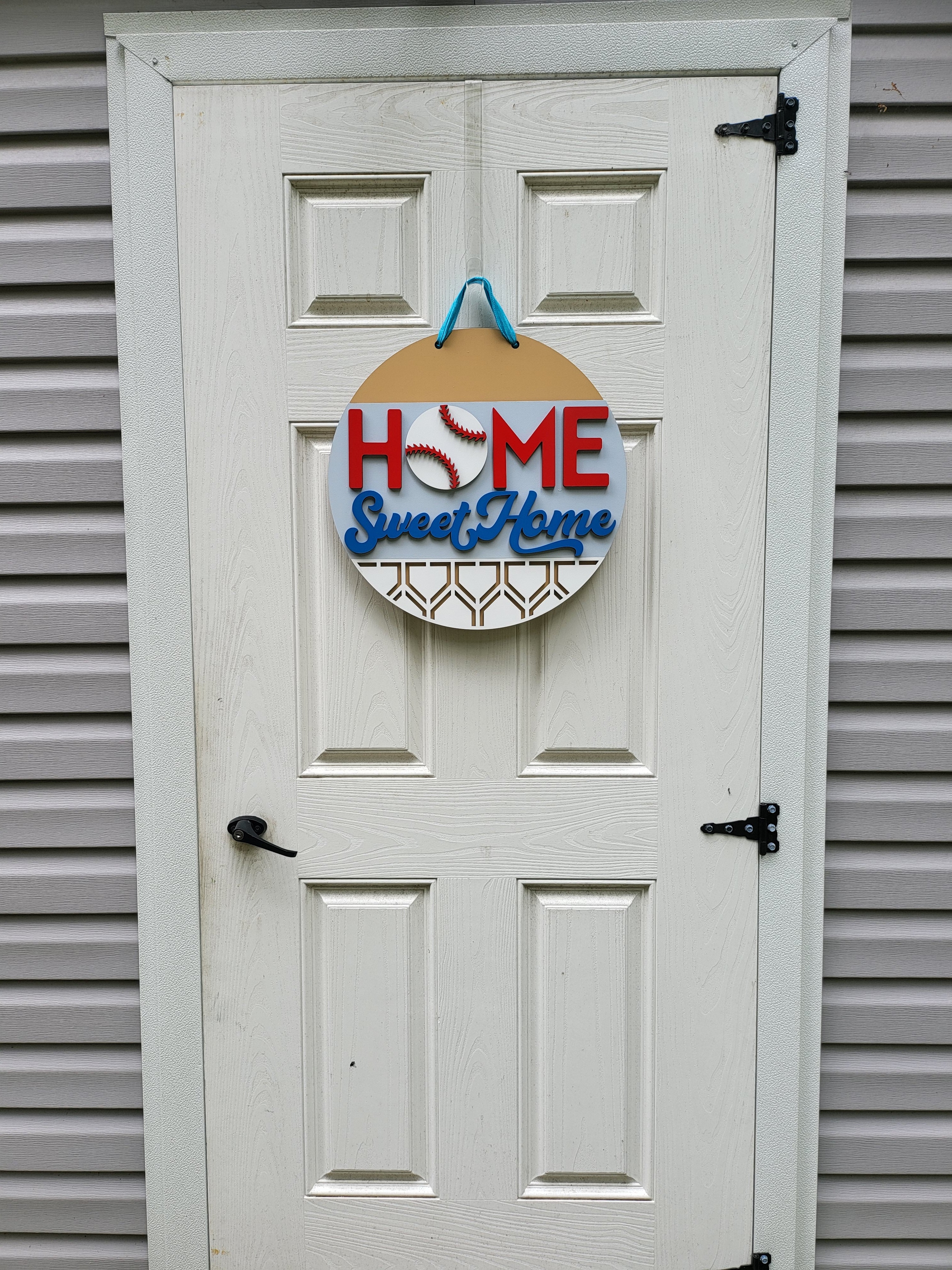 Baseball Home Sweet Home Door Hanger
