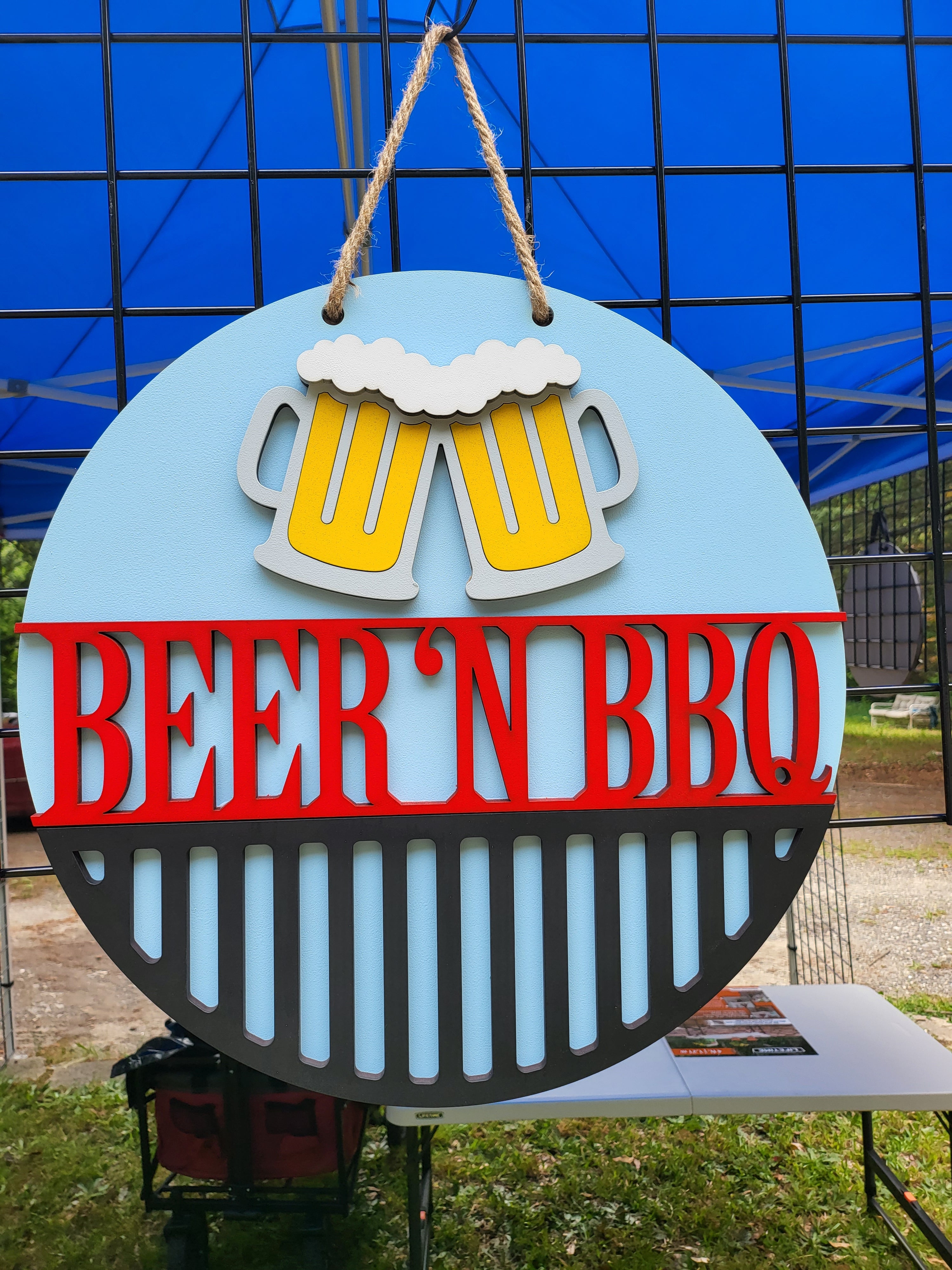 Beer and BBQ Door Hanger