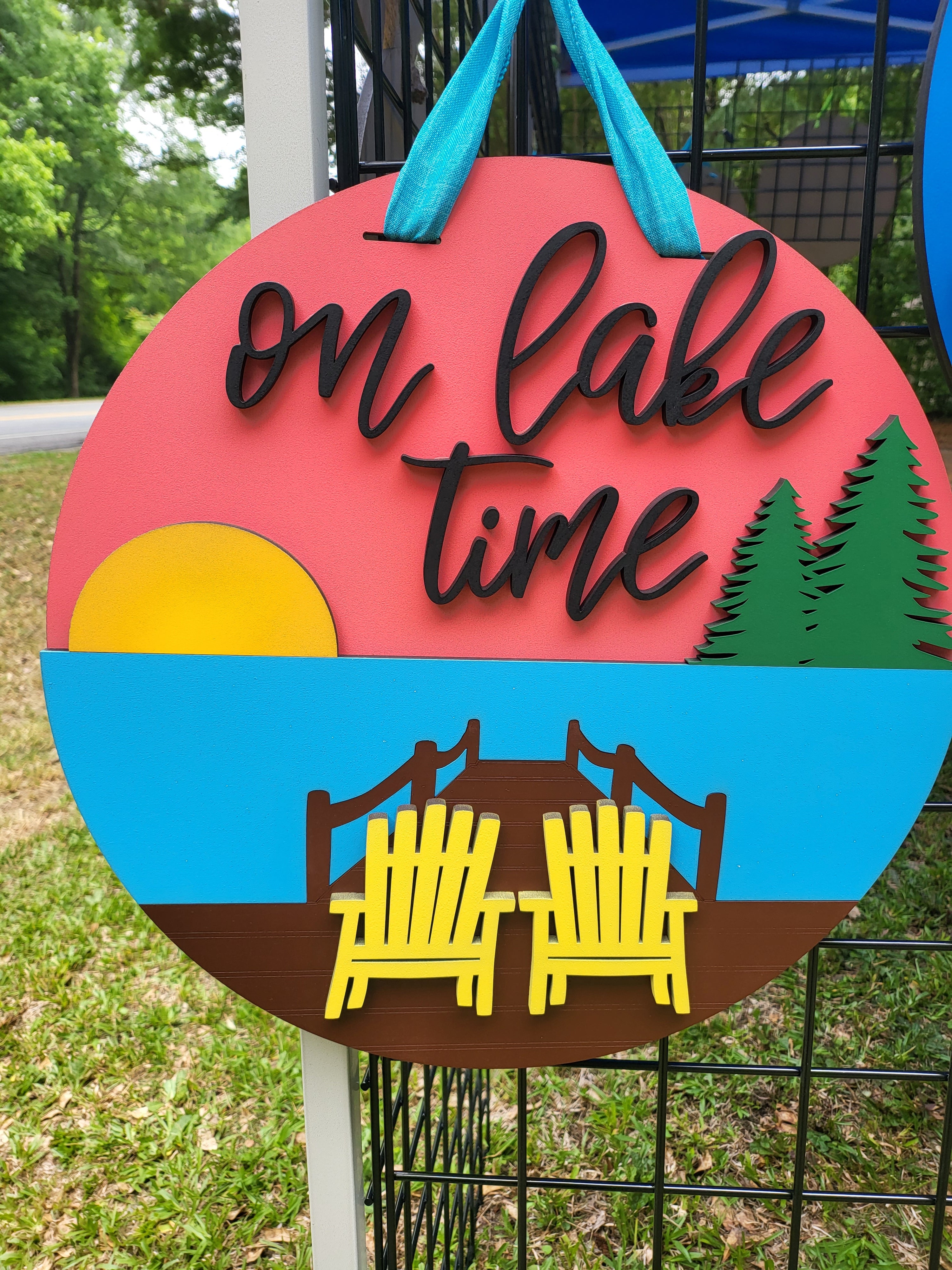 On Lake Time Door Hanger