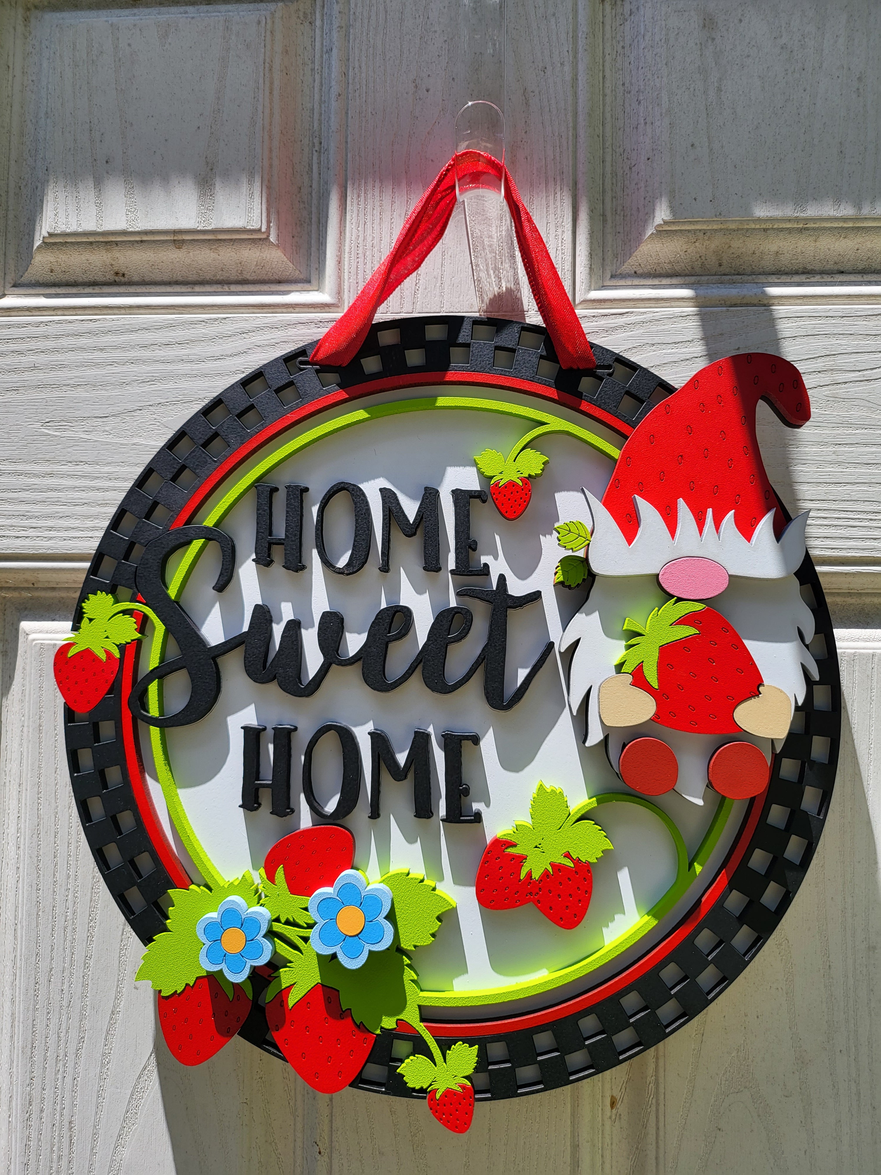 Strawberry Gnome Door Hanger