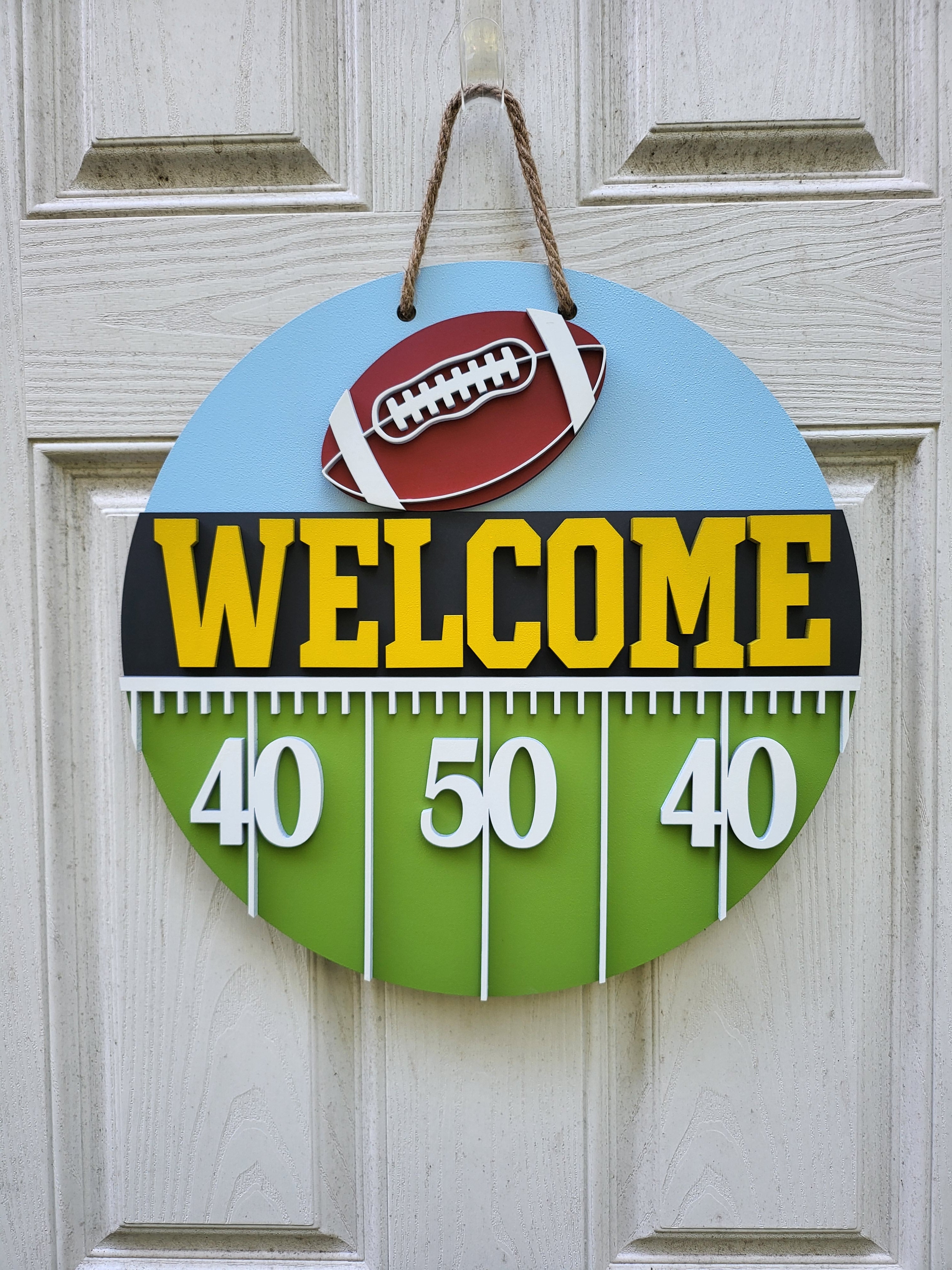 Football Welcome Door Hanger