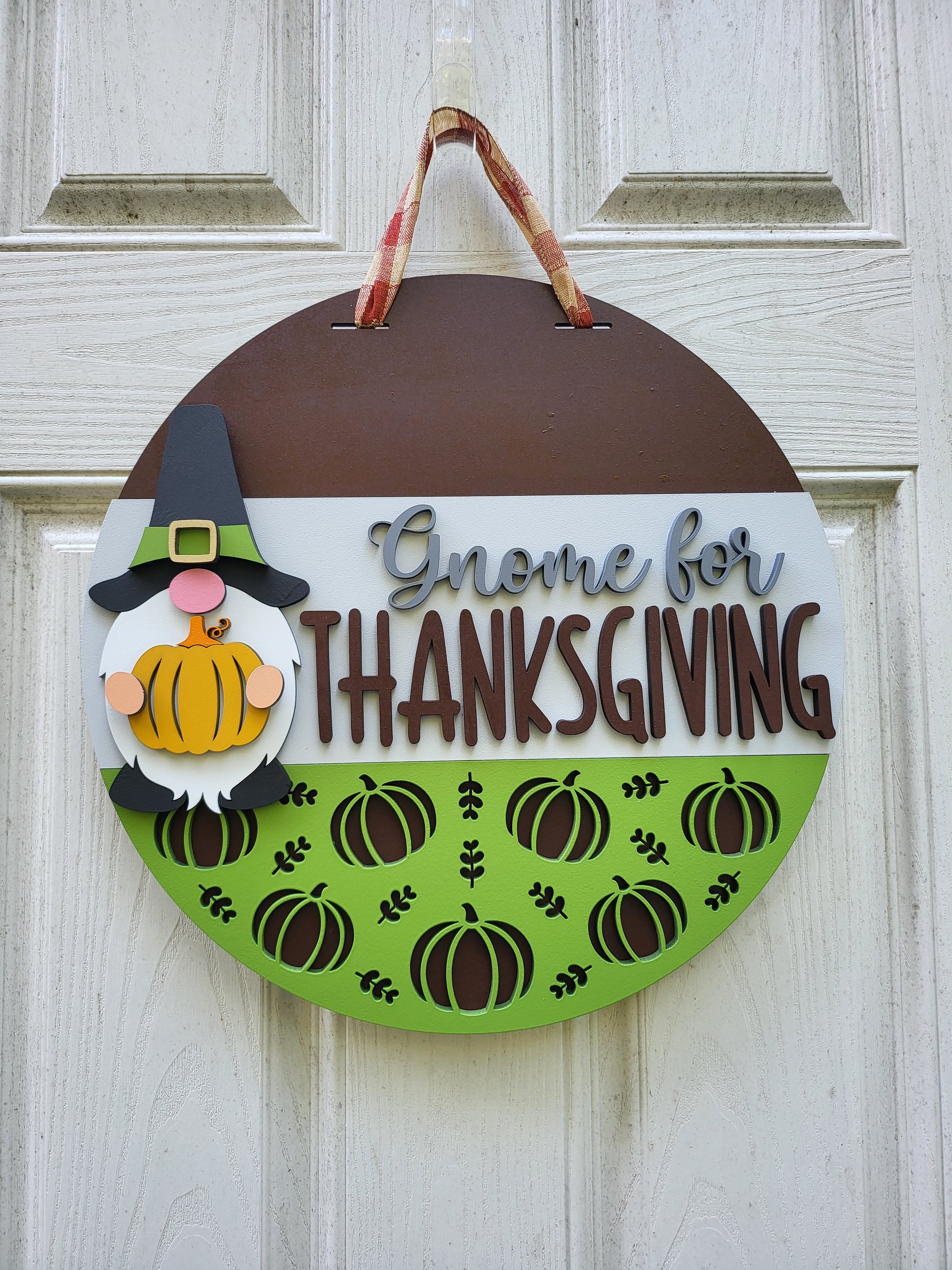 Gnome For Thanksgiving Door Hanger