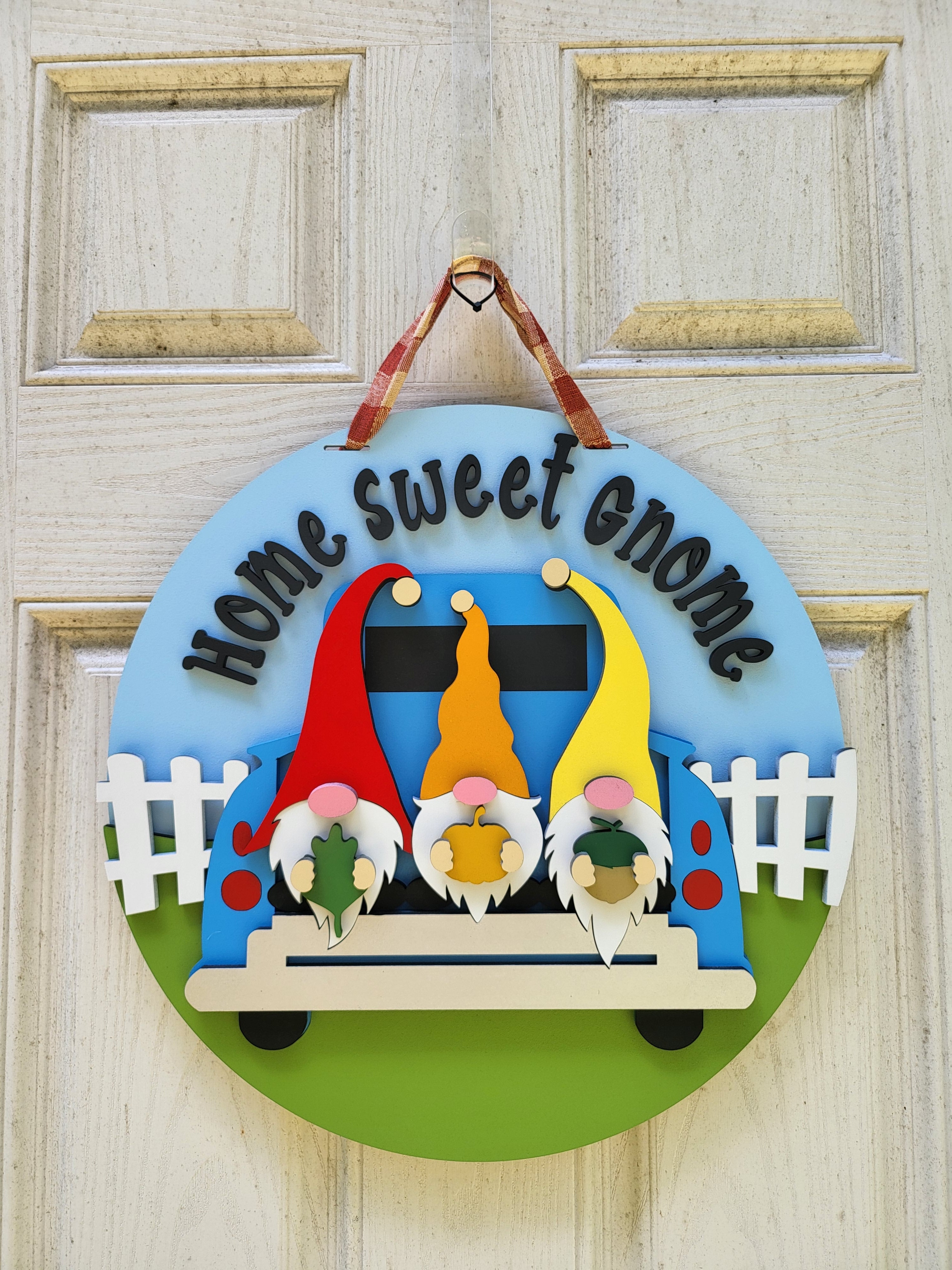 Home Sweet Gnome Tail Gating Door Hanger
