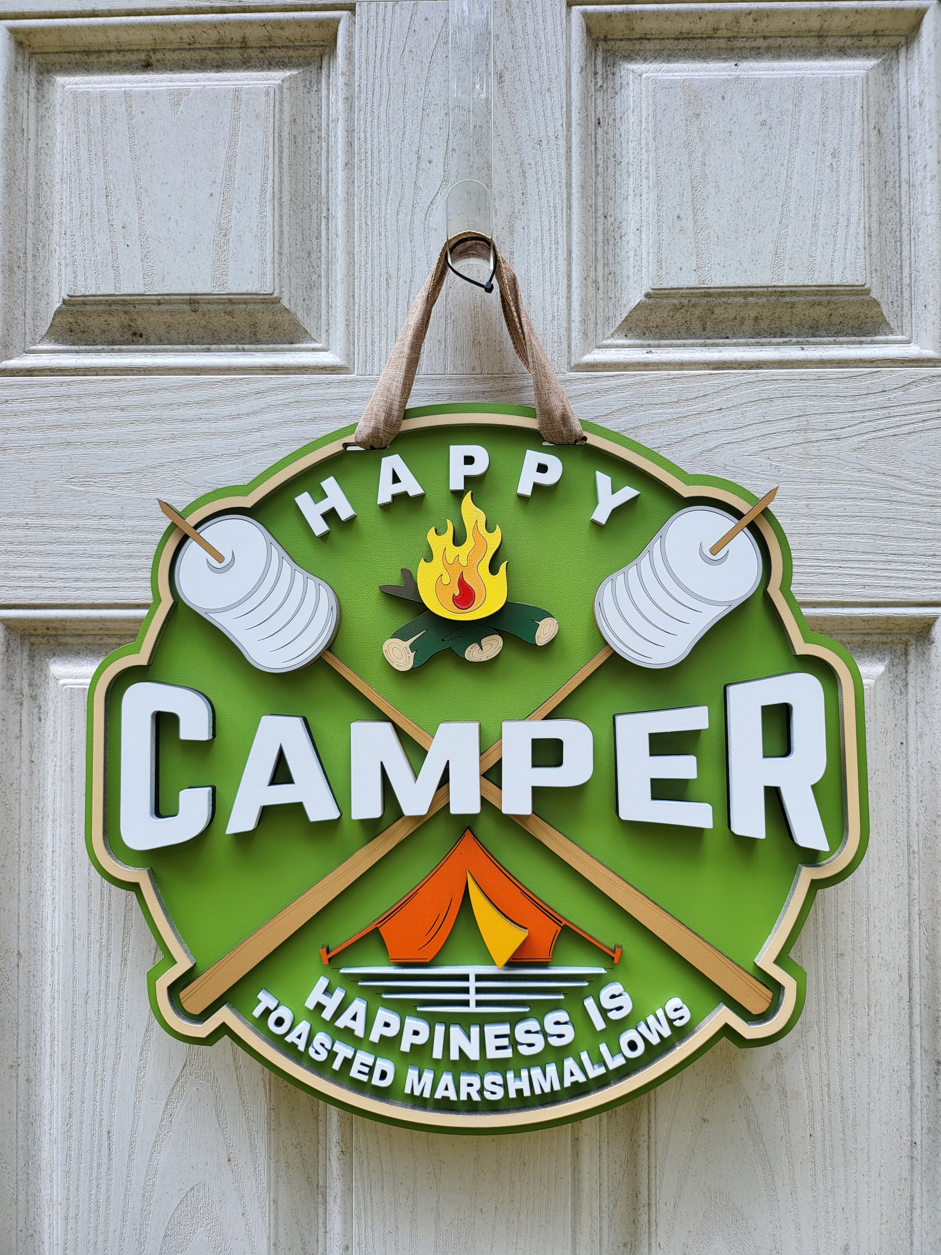 Happy Camper Door Hanger
