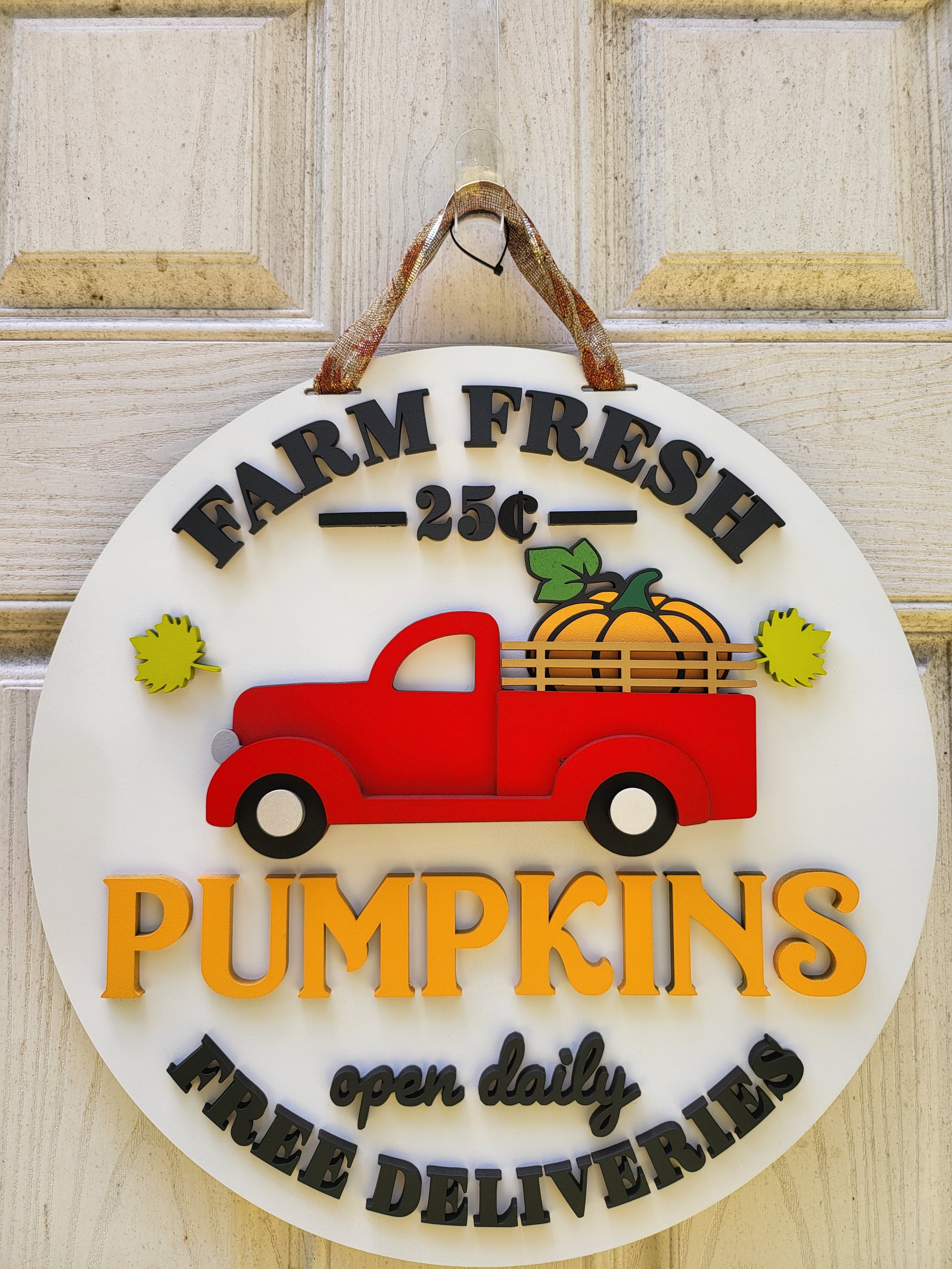 Farm Fresh Pumpkins Door Hanger