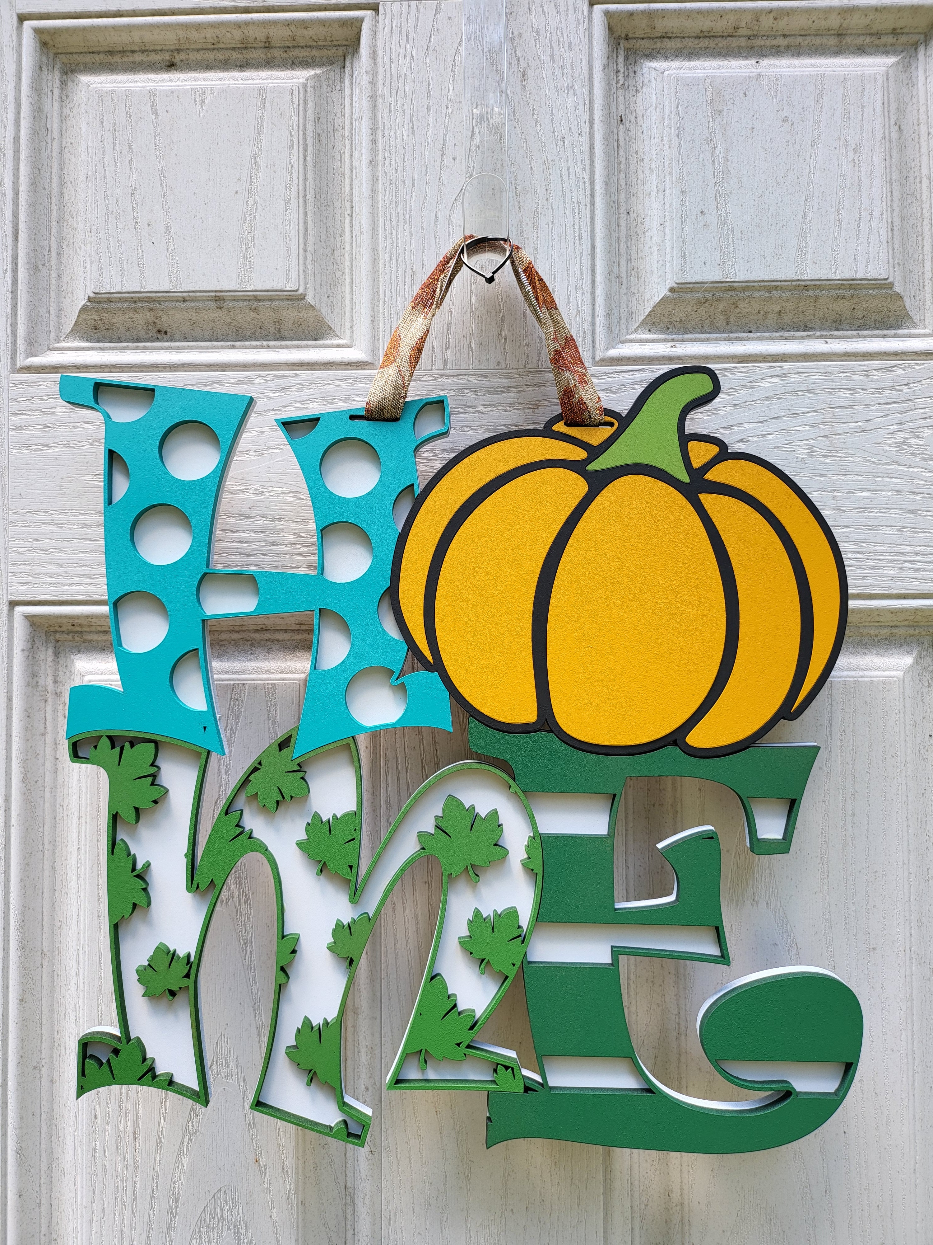 Home Pumpkin Door Hanger
