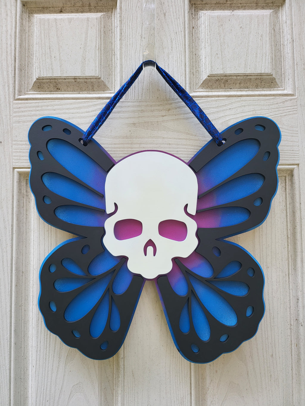 Skull Butterfly Door Hanger