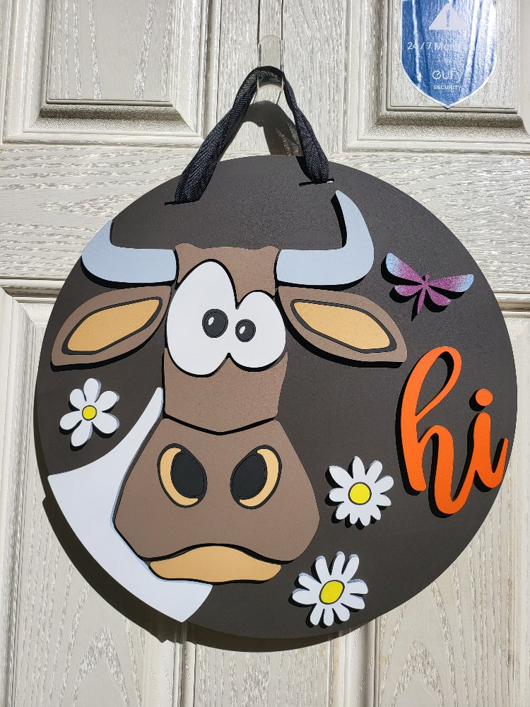 Hi Cow Door Hanger
