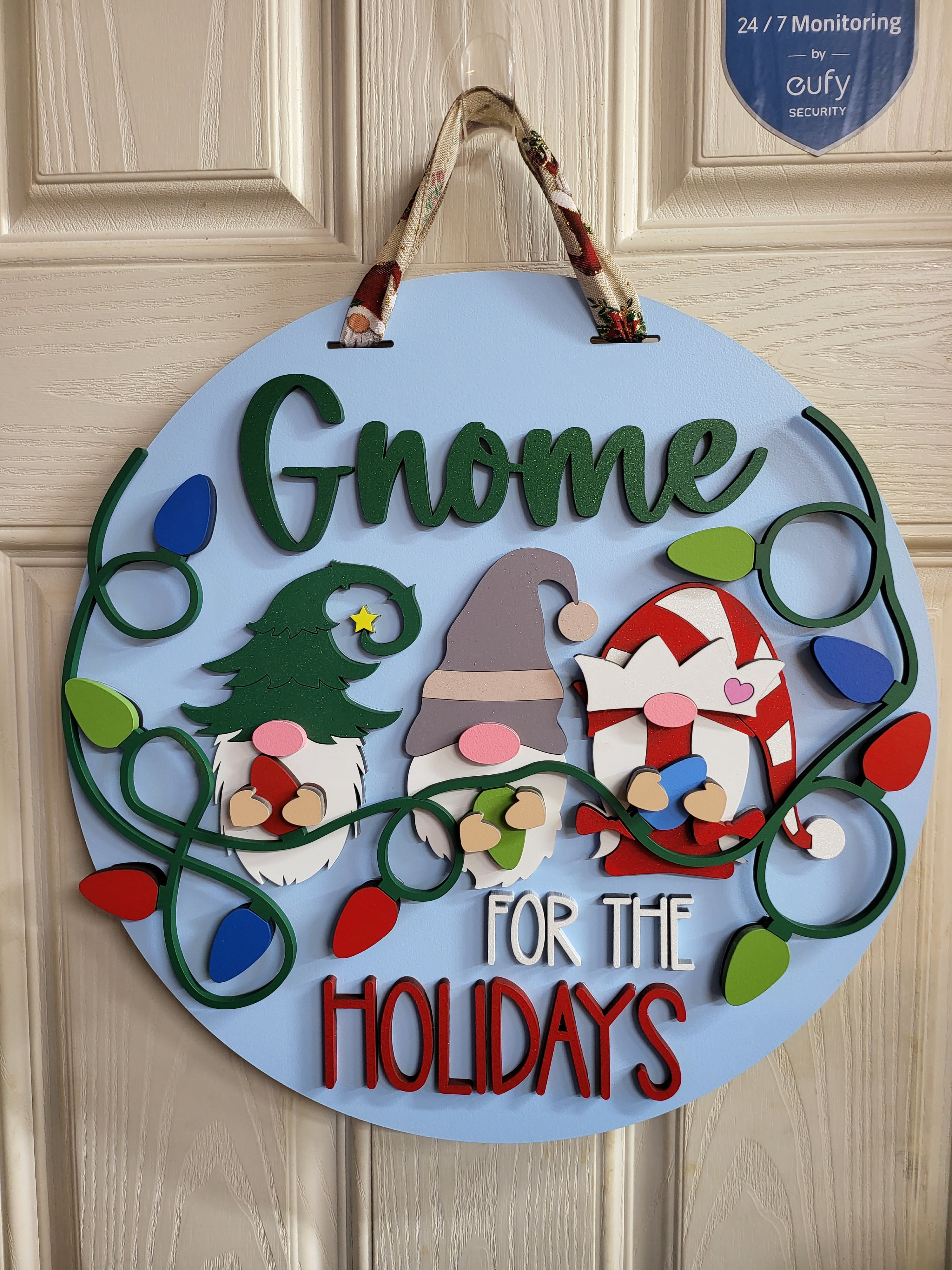 Gnome For The Holidays Door Hanger