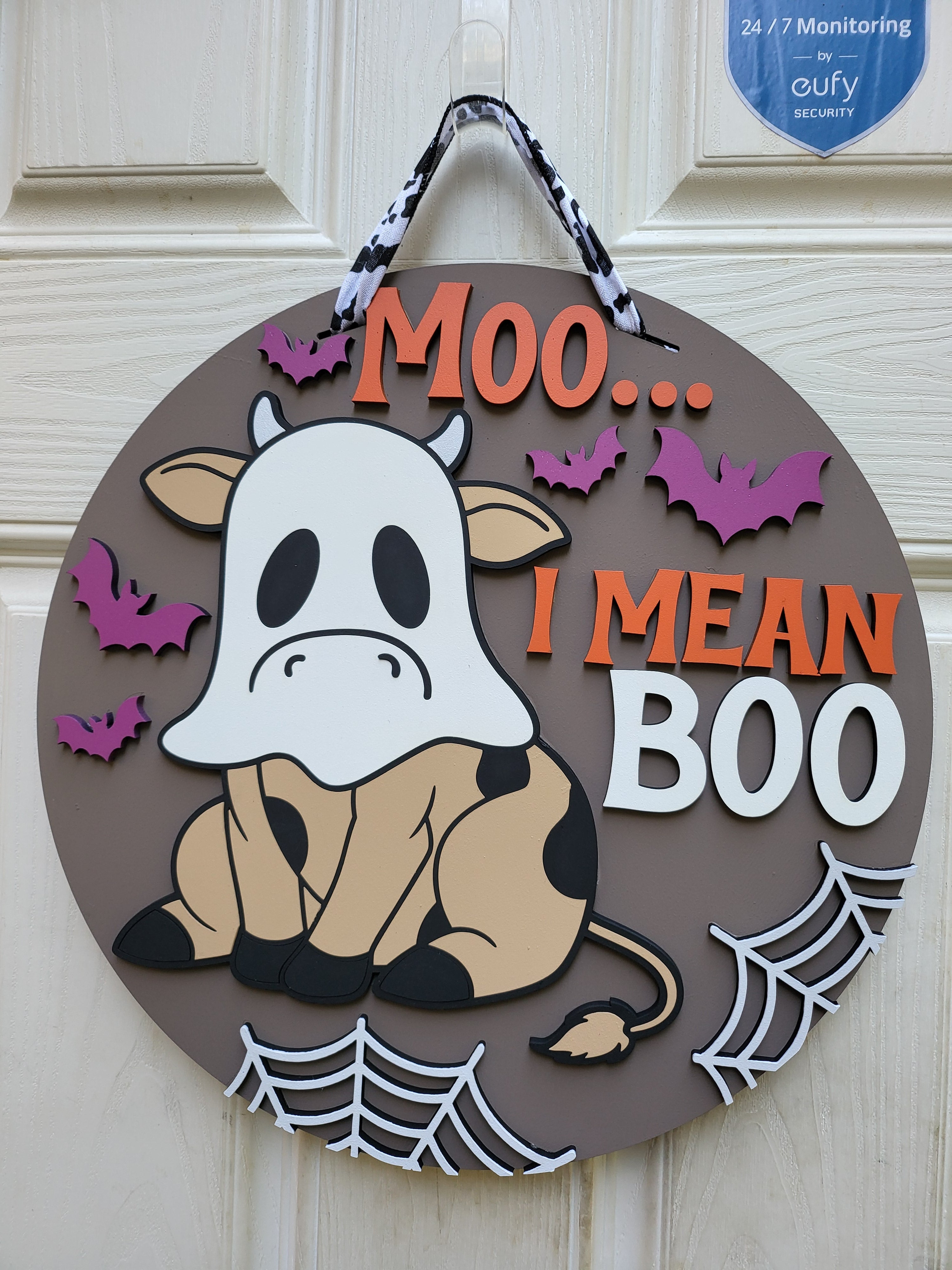 Moo I Mean Boo Door Hanger