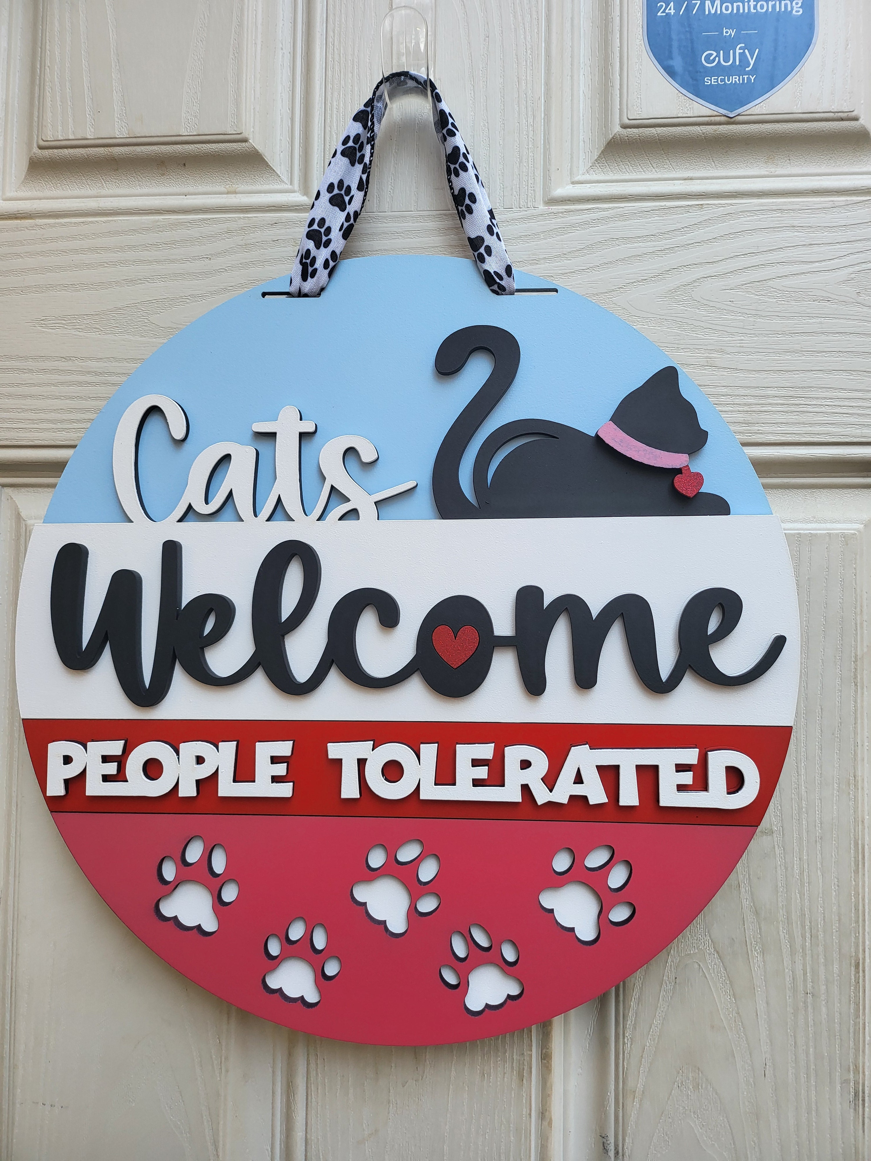 Cats Welcome Door Hanger