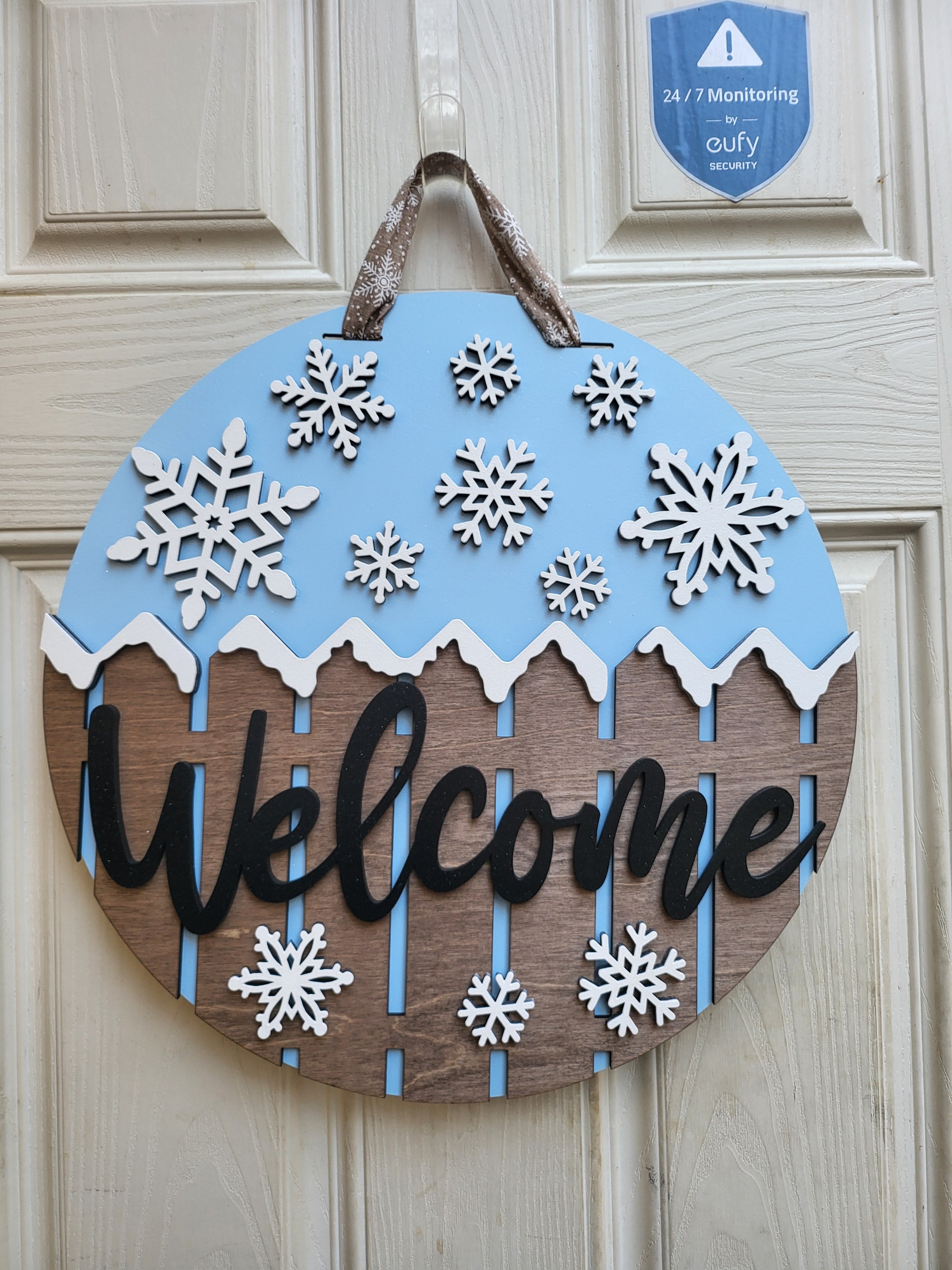 Welcome Snow Fence Door Hanger