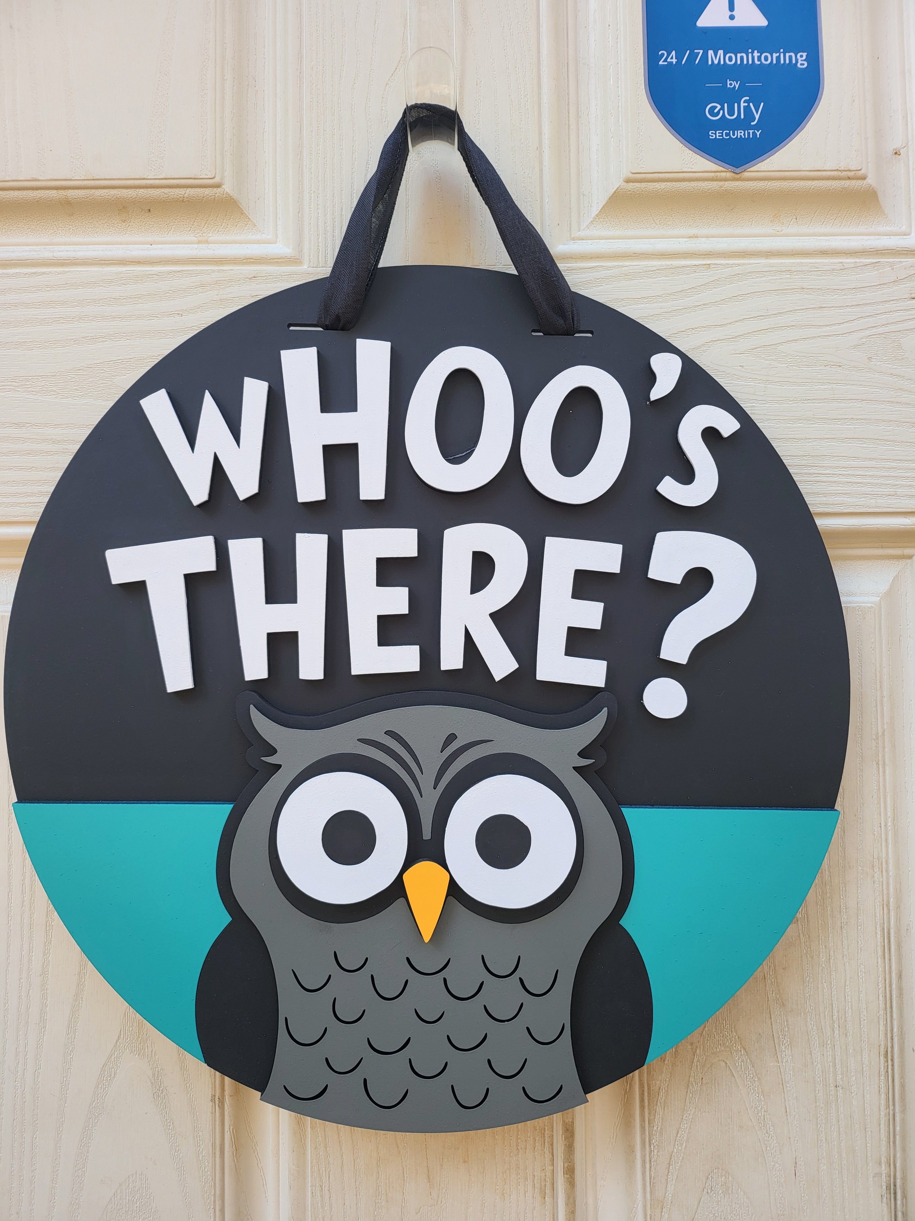 Whoo's There Door Hanger