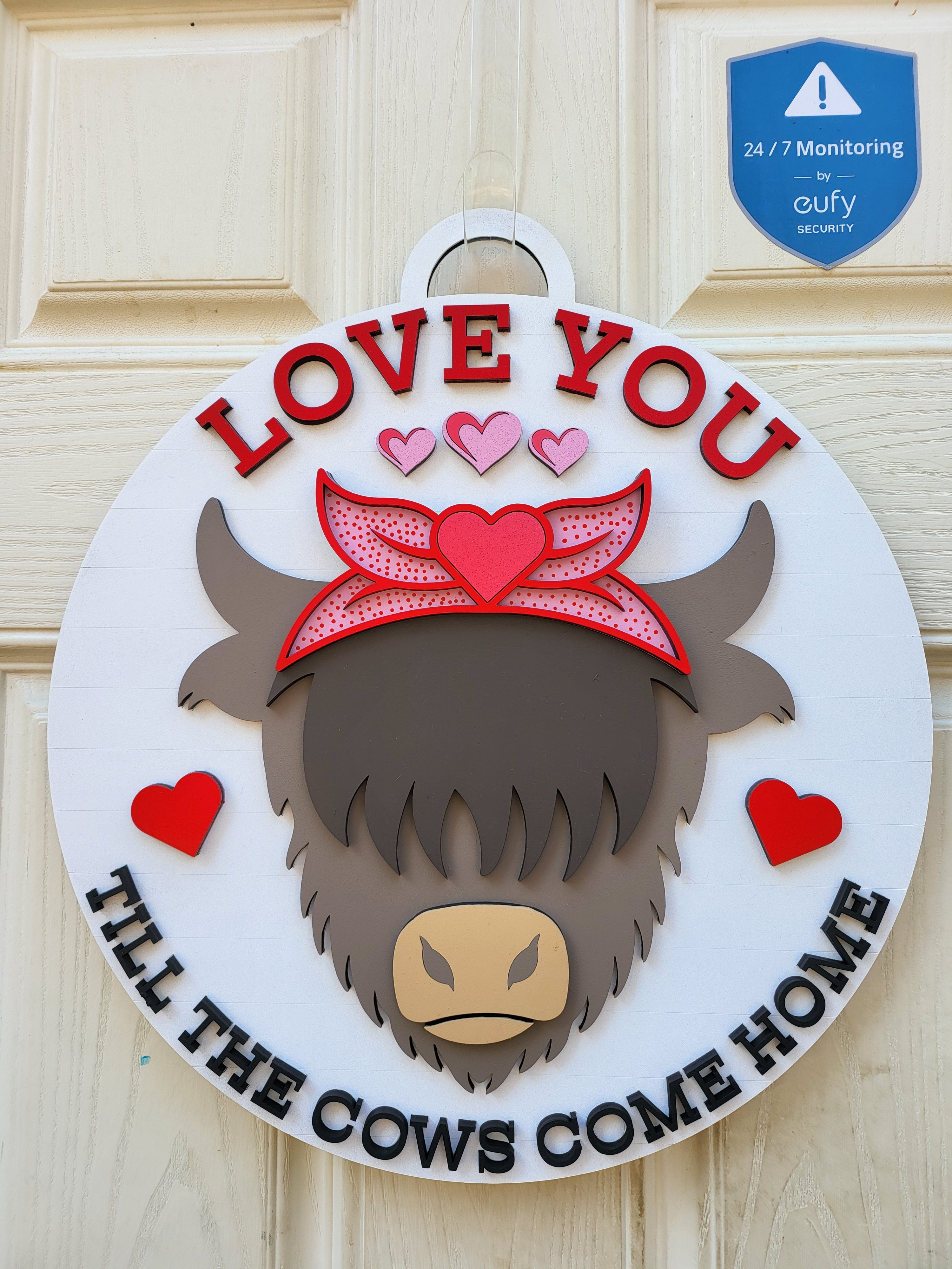 Love You Cow Door Hanger